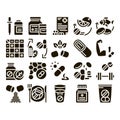 Supplements Collection Elements Icons Set Vector Royalty Free Stock Photo