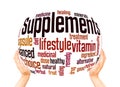 Supplements word cloud sphere concept