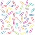 Colorful paper clips abstract background Royalty Free Stock Photo