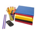 Supplies For Student Isolated Royalty Free Stock Photo