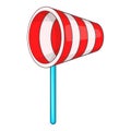 Supplies wind sock icon, cartoon style Royalty Free Stock Photo