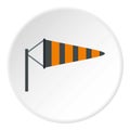 Supplies a wind sock icon, flat style Royalty Free Stock Photo