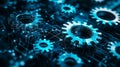 Supply Chain Efficiency: A vibrant mosaic of interlocking gears and pulleys