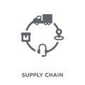 Supply chain icon from Delivery and logistic collection. Royalty Free Stock Photo