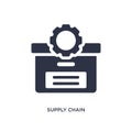 supply chain icon on white background. Simple element illustration from delivery and logistics concept Royalty Free Stock Photo