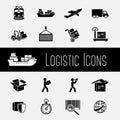 Supply Chain Icons Set Royalty Free Stock Photo