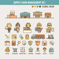 Supply chain infographic elements