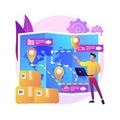 Supply chain management abstract concept vector illustration.