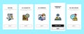 Supply Chain Management Onboarding Icons Set Vector