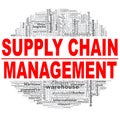 Supply chain management word cloud Royalty Free Stock Photo