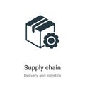 Supply chain vector icon on white background. Flat vector supply chain icon symbol sign from modern delivery and logistics Royalty Free Stock Photo