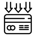 Supply credit card icon, outline style Royalty Free Stock Photo