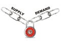 Supply and demand connect chain Royalty Free Stock Photo