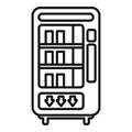 Supply empty drinking machine icon outline vector. Snack food