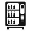 Supply empty drinking machine icon simple vector. Snack food