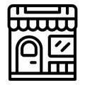 Supply shopping chain icon outline vector. Grocery supermarket store