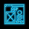 supply-side platform neon glow icon illustration Royalty Free Stock Photo