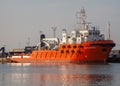 Supply vessel deep-sea tug Ocean Dee at the port of Hirtshals Denmark