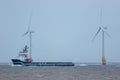 Supply vessel for green energy industry offshore wind turbine development