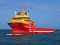 Supply Vessel Underway at Sea. Royalty Free Stock Photo