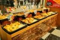 A variety of bread to be appetizing and cheap on shelf in the bakery shop