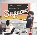 Support Assistance Aid Coaching Collaboration Concept Royalty Free Stock Photo