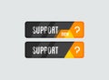 Support button, futuristic hi-tech UI design Royalty Free Stock Photo