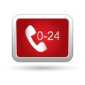 Support center call 24 hours icon