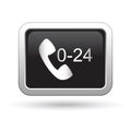 Support center call 24 hours icon