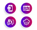 Support chat, Smile and Seo strategy icons set. Cloud storage sign. Vector Royalty Free Stock Photo