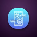 Support chatbot app icon Royalty Free Stock Photo