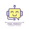 Support chatbot pixel perfect RGB color icon Royalty Free Stock Photo