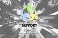 Support Collaboration Assistance Help Motivation Concept Royalty Free Stock Photo