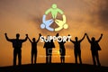 Support Team Collaboration Assistance Help Motivation Concept Royalty Free Stock Photo