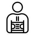 Support corset icon, outline style