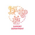 Support department red gradient concept icon Royalty Free Stock Photo