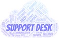Support Desk word cloud vector made with text only.