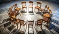 Support Group Circle of Empty Chairs Royalty Free Stock Photo