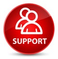 Support (group icon) elegant red round button Royalty Free Stock Photo