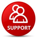 Support (group icon) red round button Royalty Free Stock Photo