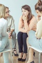Support group during therapeutic session