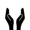 Support hands icon Royalty Free Stock Photo