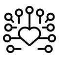 Support help like icon outline vector. Integrity law Royalty Free Stock Photo