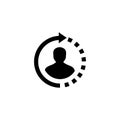 Support Icon In Flat Style Vector For Apps, UI, Websites. Black Icon Vector Illustration Royalty Free Stock Photo