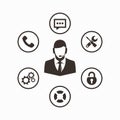 Support icon set