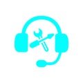 technical support cyan icon Royalty Free Stock Photo