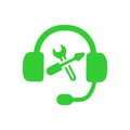 technical support green icon Royalty Free Stock Photo
