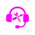 technical support magenta icon Royalty Free Stock Photo