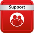 Support icon web button Royalty Free Stock Photo