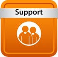 Support icon web button Royalty Free Stock Photo